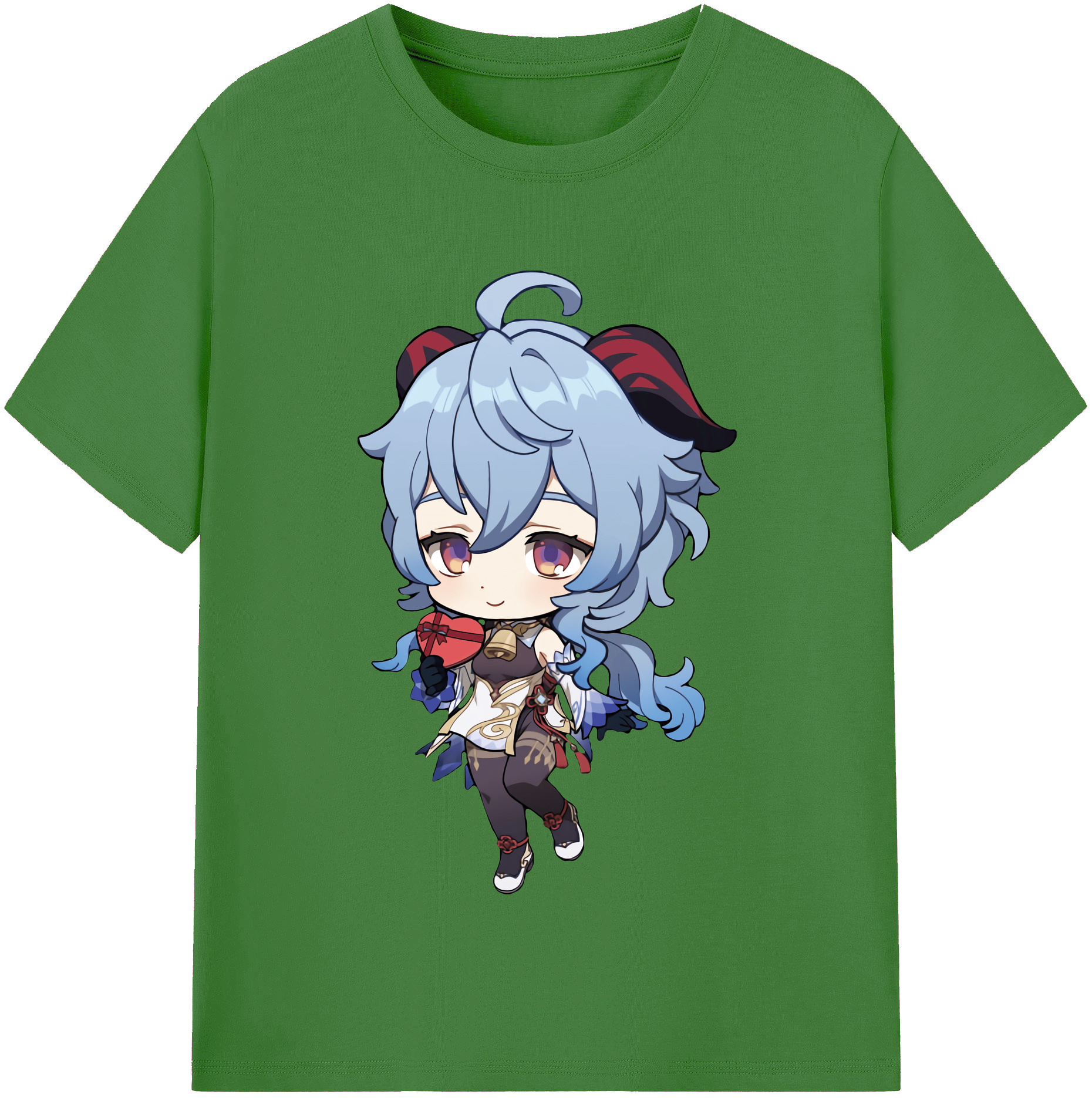 げんし神 甘雨 かんう genshin Ganyu レディースカジュアルプリントTシャツ（綿100％）